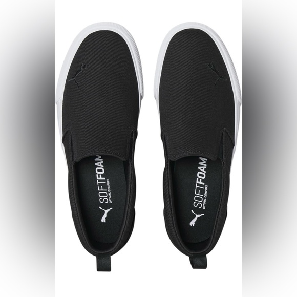 Puma Black and White Slip-On Loafers Size 10 they are new in box! - Picture 2 of 10